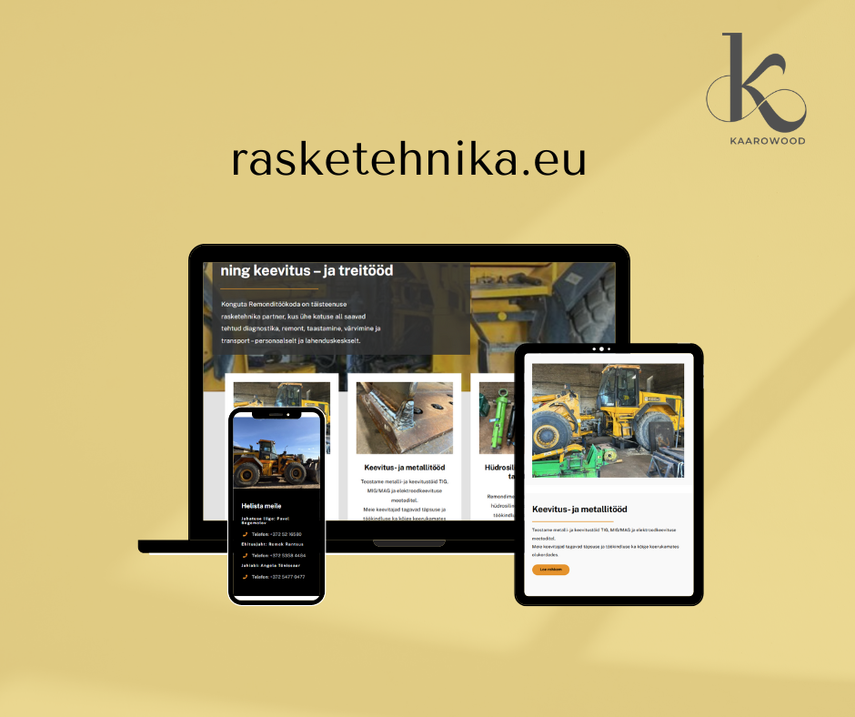 rasketehnika remont ja hooldus- Konguta töökoda